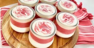 Strawberry Yogurt Panna Cotta